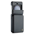 CASEME flip tok Samsung Galaxy Z Flip5 5G, Litchi Wallet, fekete