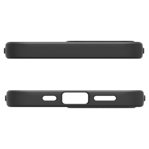 A Spigen tok iPhone 16E, Liquid Air, fekete + 9H edzett üveghez