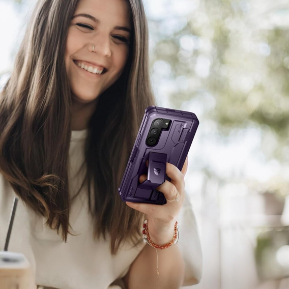 Páncélozott tok a Samsung Galaxy Z Fold 5 5G, Dexnor Full Body S-Pen Slot, lila