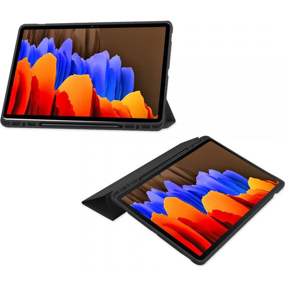 Tok Samsung Galaxy Tab S7 FE 5G 12.4 T730 / T736B, Smartcase tolltartóval, kék