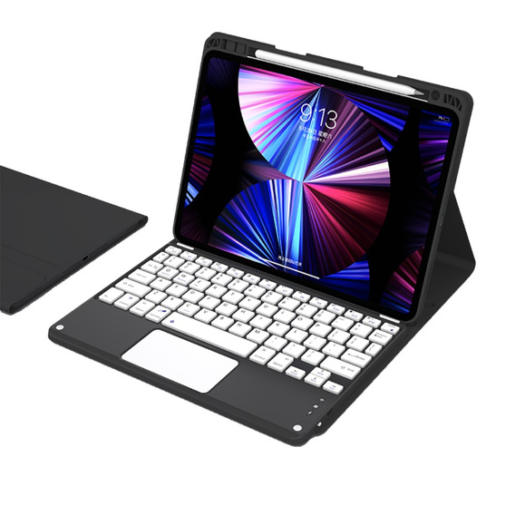 Tok + billentyűzet iPad Air 10.9 4 2020 / 5 2022, Touchpad, fekete