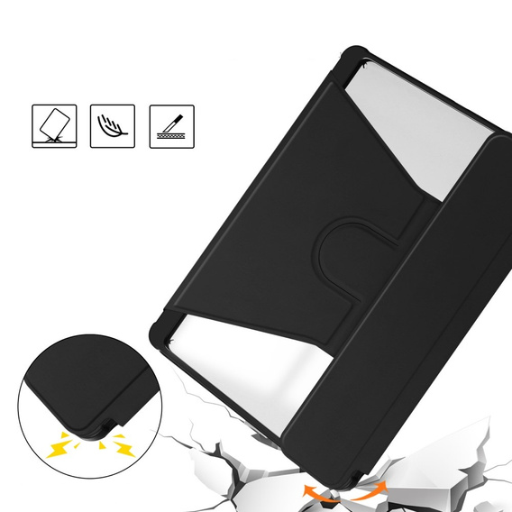 Billentyűzet tok Samsung Galaxy Tab S10 Lite / S10 FE / S9 FE, Rotary 360° Leather, fekete