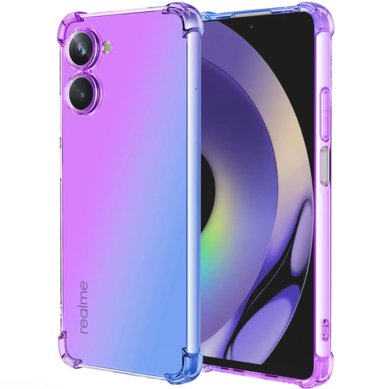 Tok Realme 10 4G, Gradient Dropproof, Lila / kék
