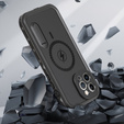 Vízálló tok iPhone 13 Pro Max, Redpepper, MagSafe-hoz, fekete