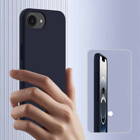 Telefontok a iPhone 16e, Silicone MagSafe, sötétkék
