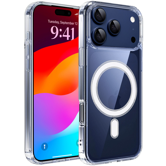 Mágneses tok TPU + akril iPhone 17 Pro Max készülékhez