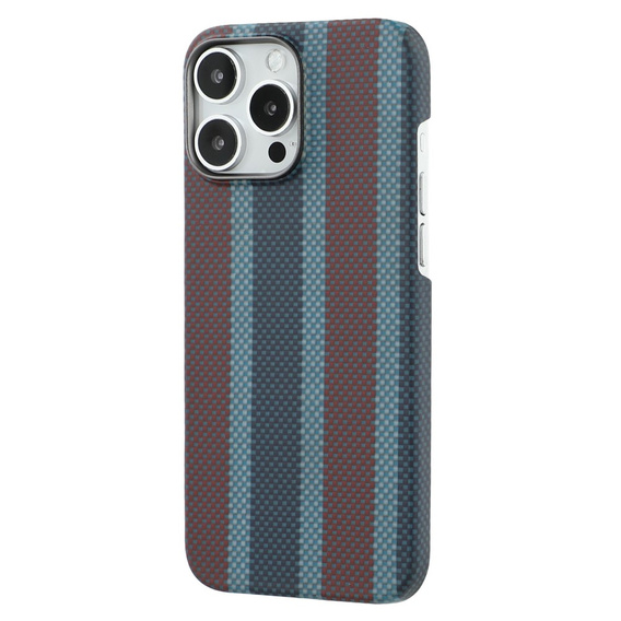 Tok IPhone 16 Pro, Aramid Fiber Slim Case, MagSafe, kék / piros