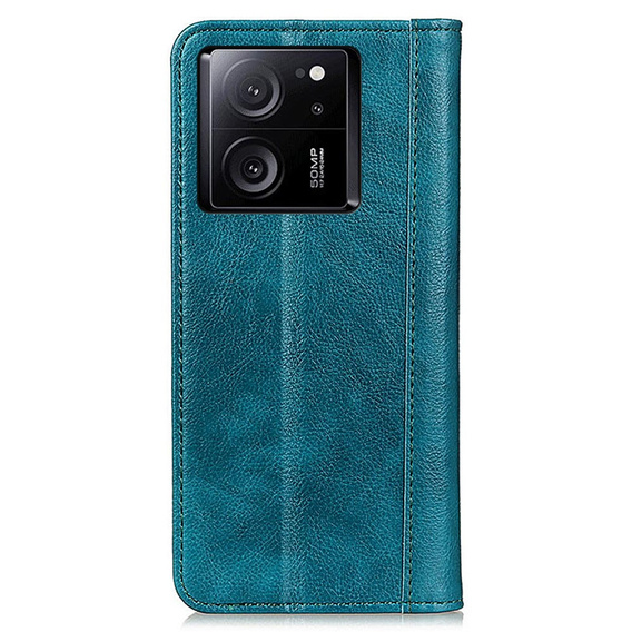 Telefontok a Xiaomi 13T / 13T Pro, Wallet Litchi Leather, zöld