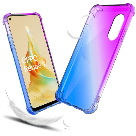 Tok Oppo Reno8 T, Gradient Dropproof, Lila / kék