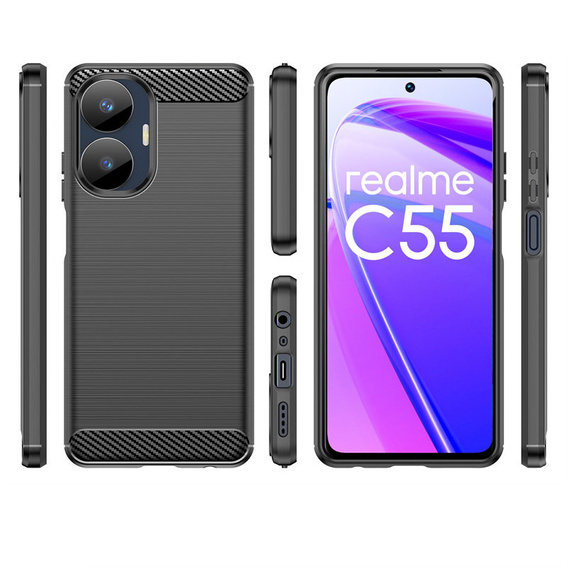 Telefontok a Realme C55, Carbon, fekete