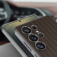 Telefontok a Samsung Galaxy S25 Ultra, GKK Woven Leather, kávé