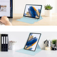 Billentyűzet tok Samsung Galaxy Tab A9+, Rotary 360° Leather, világoskék