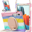 Tok Samsung Galaxy Tab S10 Lite / S10 FE / S9 FE / S9 / S8 / Tab S7, páncélozott, 360 fokban forgatható, színes