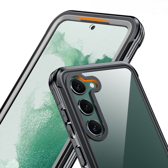 Tok Samsung Galaxy S22 készülékhez, Shockproof, fóliával, fekete