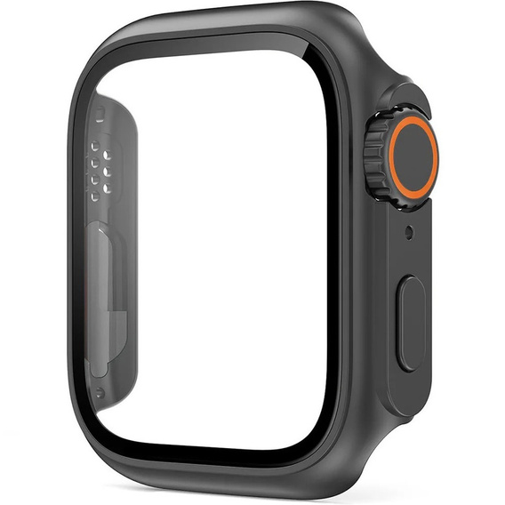 2w1 Etui + Szkło Hartowane do Apple Watch 7/8 41MM, Czarne/Czerwone