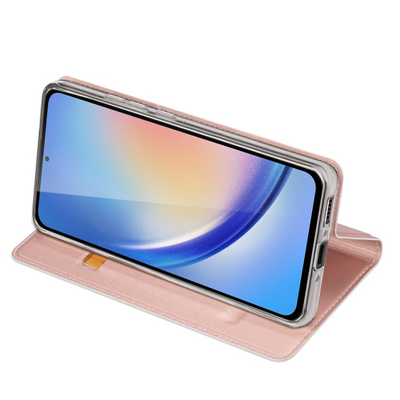 Dux Ducis Telefontok a Samsung Galaxy A35 5G, Skinpro, rózsaszín rose gold