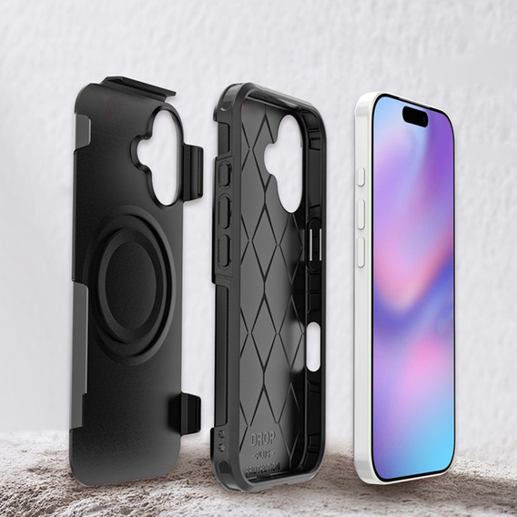 MagForce tok iPhone 17 készülékhez, MagSafe-hoz, páncélozott, fekete