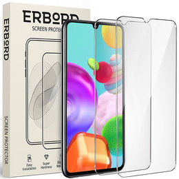 2x edzett üveg a Samsung Galaxy A41, ERBORD 9H Hard Glass a képernyőn