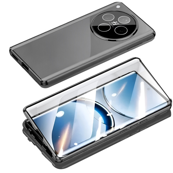 Tok Oppo Find X8 Pro, Magnetic Dual Glass, fekete