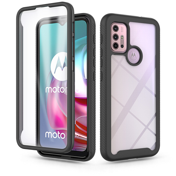 Tok Motorola Moto G10 / G20 / G30 készülékhez, Shockproof, fóliával, kék