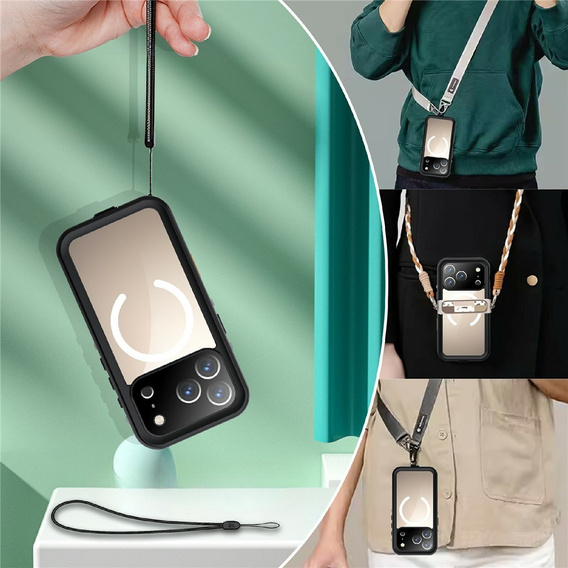 REDPEPPER vízálló tok iPhone 17 Pro-hoz, fekete