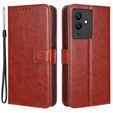 Pattintható tok a Infinix Note 12 5G, Crazy Horse Wallet, barna