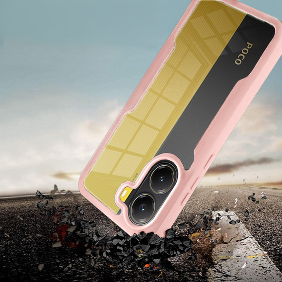 Tok Xiaomi Poco X7 Pro 5G készülékhez, Shockproof, fóliával, rózsaszín