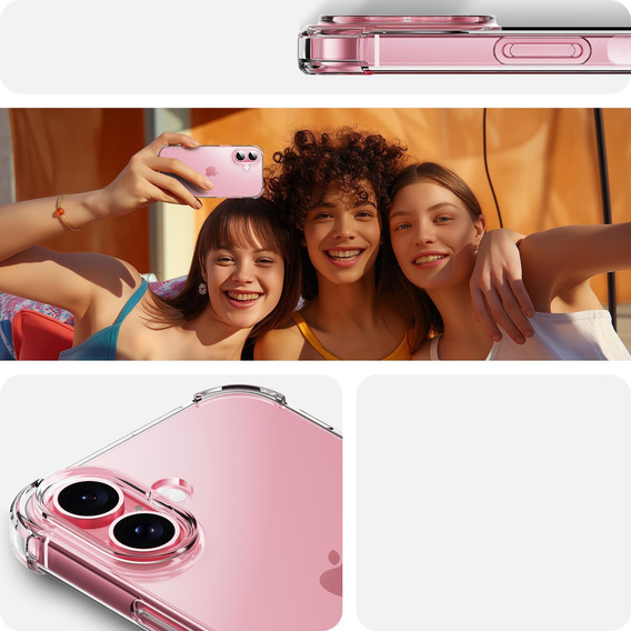 Tok a iPhone 16 Plus, Erbord Dropproof, átlátszó + Glass