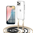 Tok zsinórral iPhone 16 Pro-hoz, ERBORD MagSafe, átlátszó + képernyőüveg