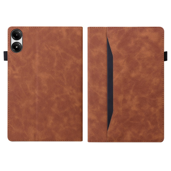 Tok Xiaomi Redmi Pad Pro, Classic, tolltartóval, barna
