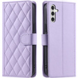 Flap tok Samsung Galaxy A16, Rhombus Crossbody Leather, lila