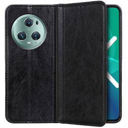 Telefontok a Honor Magic 5 Pro 5G, Wallet Litchi Leather, fekete