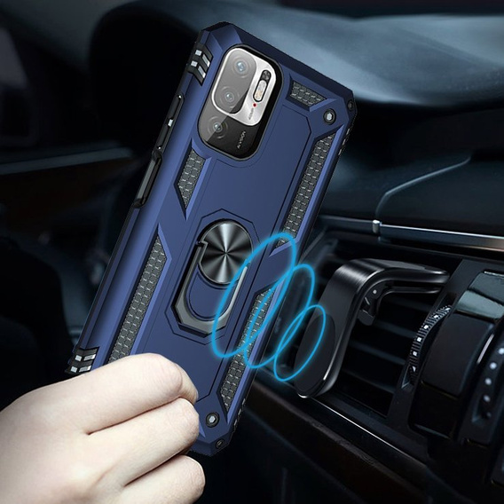 Páncélozott telefontok a Xiaomi Redmi Note 10 5G, Nox Case Ring, kék