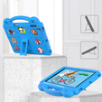 Gyermek tok iPad 9.7" 2018/2017 (6/5 gen.) / Pro 9.7" 2016, Cute Patterns, állvánnyal, kék