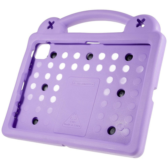Gyermek tok Apple iPad Air 11" 6 gen. 2024, Cute Patterns, állvánnyal, lila
