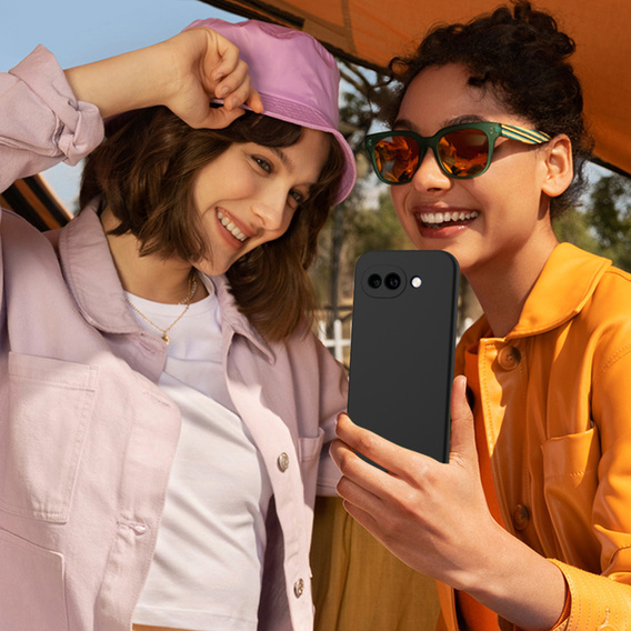 Silicone Lite szilikon tok Google Pixel 10a készülékhez, fekete