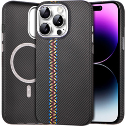 Tok iPhone 14 Pro, Carbon Fiber MagSafe, fekete