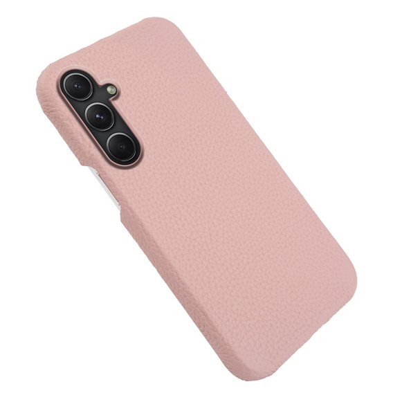 Bőr tok Samsung Galaxy A54, Genuine Leather, rózsaszín