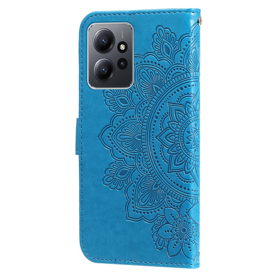 Pattintható tok a Xiaomi Redmi Note 12 4G, Mandala Flower, kék