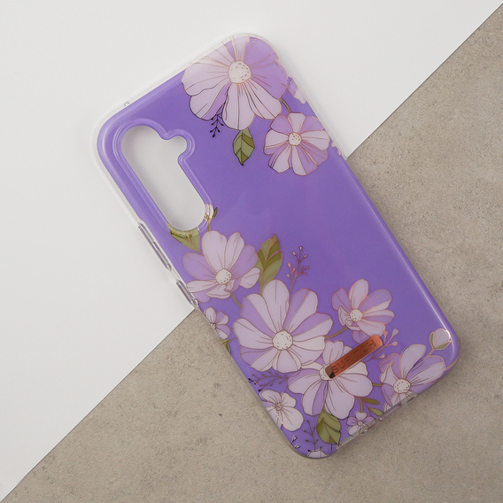 Telefontok a Samsung Galaxy A54 5G, Suritch Full Body Flowers, lila