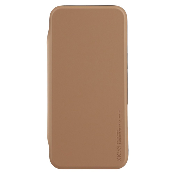 X-LEVEL tok iPhone 16 Pro Max készülékhez, Magnetic Card Holder, barna
