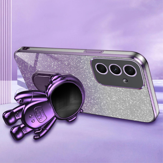 Tok Samsung Galaxy A55 5G, Glitter Astronaut, lila