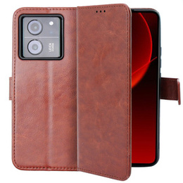 Pattintható tok a Xiaomi 13T / 13T Pro, Crazy Horse Wallet, barna