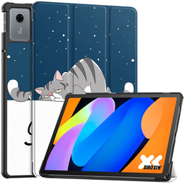 Tok Lenovo Idea Tab 11" 2025 TB336FU TB336ZU, állvány funkcióval, Smartcase, Sleeping Cat, alvó macska