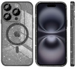 Tok iPhone 16 Pro Max-hoz, ERBORD Glitter MagSafe, fekete + képernyőüveg