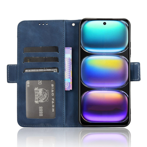 Pattintható tok a Infinix Hot 50 4G, Card Slot, sötétkék