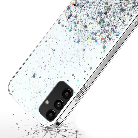 Telefontok a Samsung Galaxy A04S / A13 5G, Glittery, átlátszó