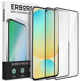 2x edzett üveg ERBORD 3D a Samsung Galaxy S24 FE teljes képernyő