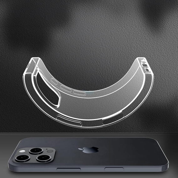 Tok iPhone 16 Pro-hoz, ERBORD Slim, átlátszó + 9H üveg
