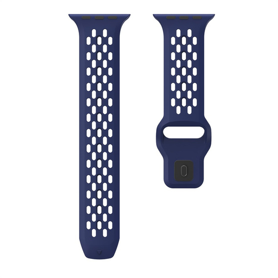 Szilikon szíj Apple Watch 1/2/3/4/4/5/6/7/8/SE/ULTRA 42/44/45/49MM órához, tengerészkék